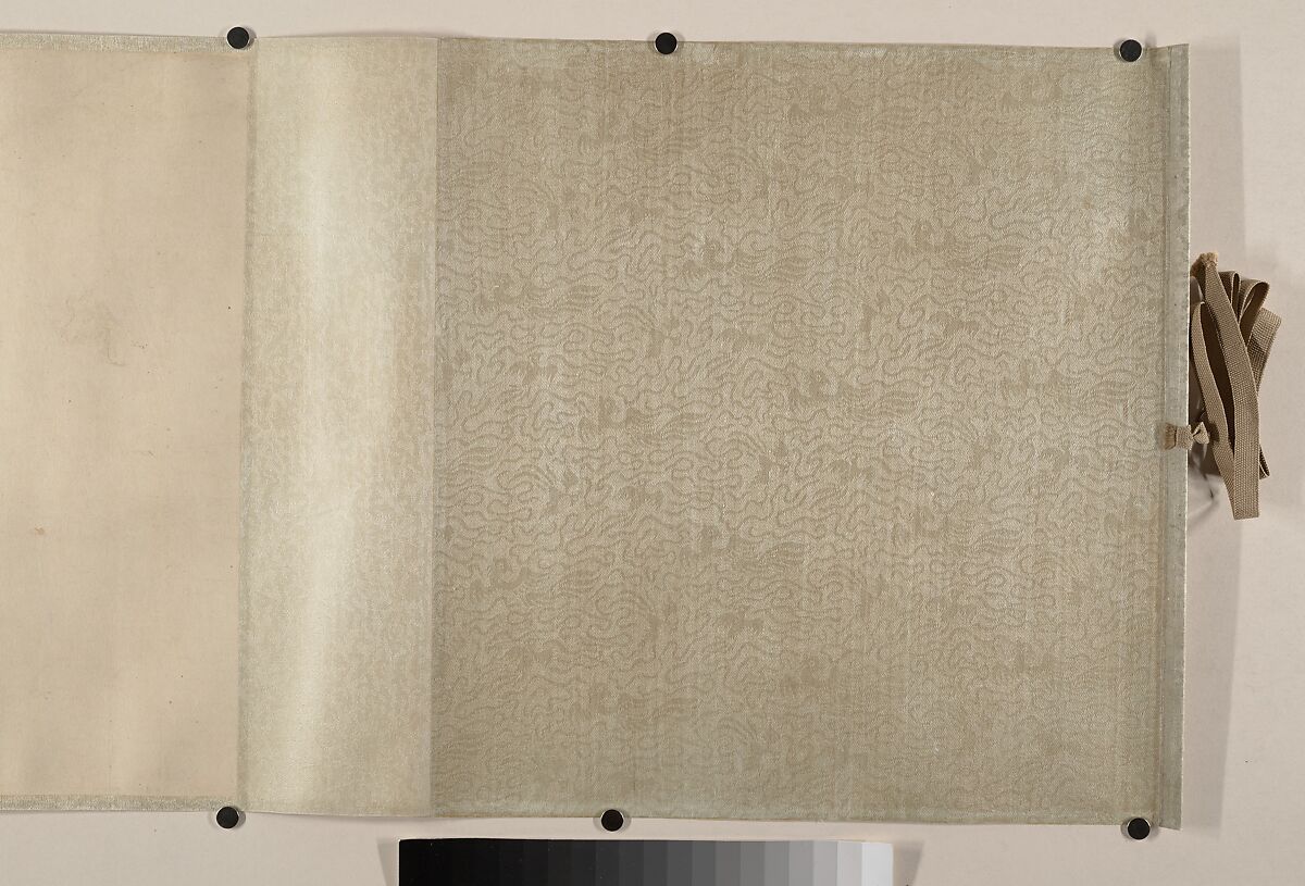 Horse and groom, Unidentified artist (16th century)  , formerly attributed to Han Gan (active ca. 742–56), Handscroll; ink and color on silk, China