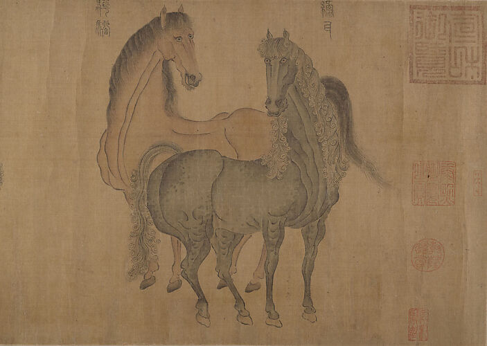 Zhao Mengfu | Grooms and Horses | China | Yuan dynasty (1271–1368 ...