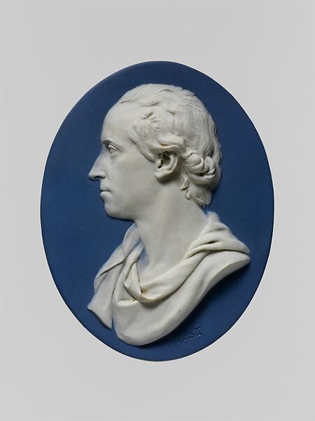 Medallion of Benjamin West, Josiah Wedgwood and Sons (British, Etruria, Staffordshire, 1759–present), Jasper, British 