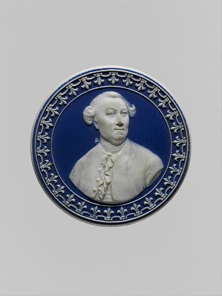 Medallion of Jacques Necker, Josiah Wedgwood and Sons (British, Etruria, Staffordshire, 1759–present), Jasper, British 