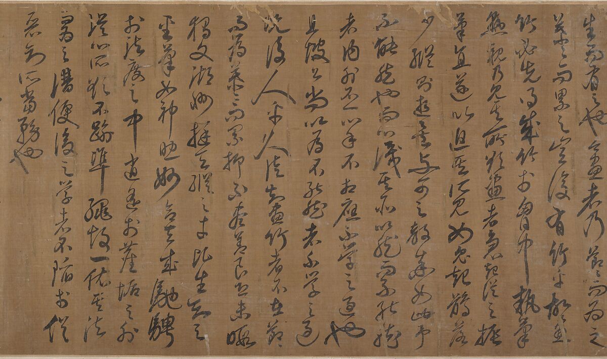 Bamboos, Unidentified artist, Handscroll; ink on silk, China