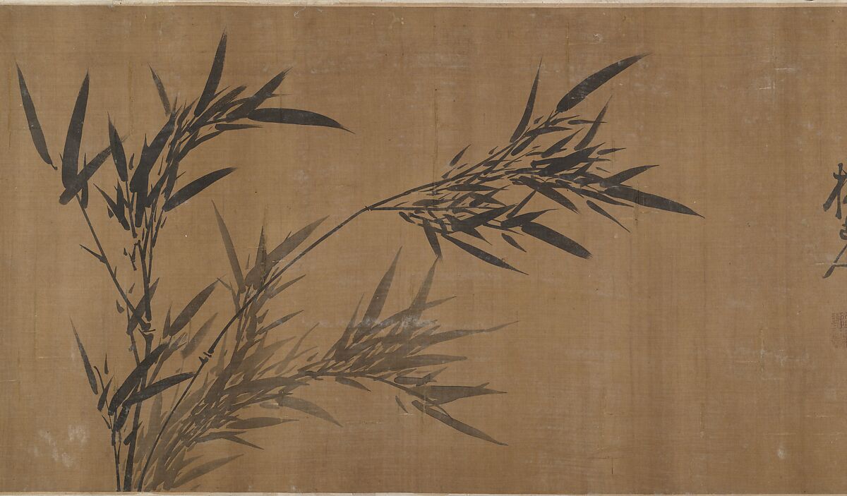 Bamboos, Unidentified artist, Handscroll; ink on silk, China