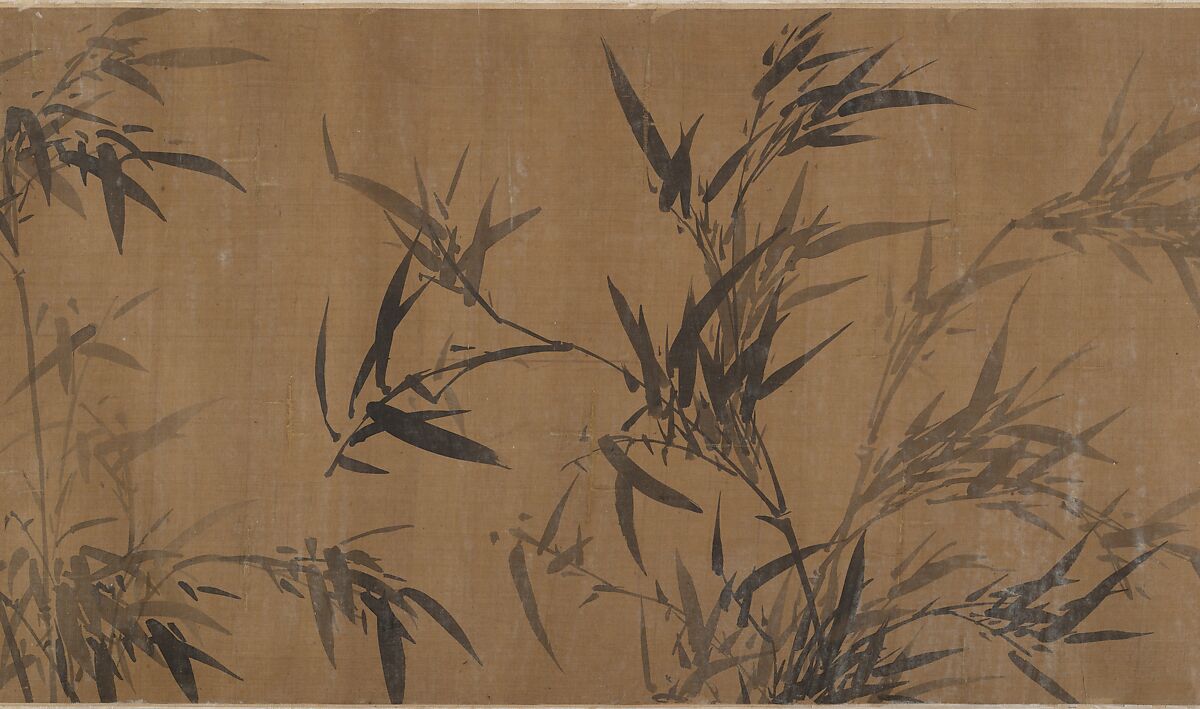 Bamboos, Unidentified artist, Handscroll; ink on silk, China