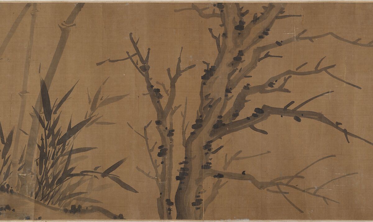 Bamboos, Unidentified artist, Handscroll; ink on silk, China