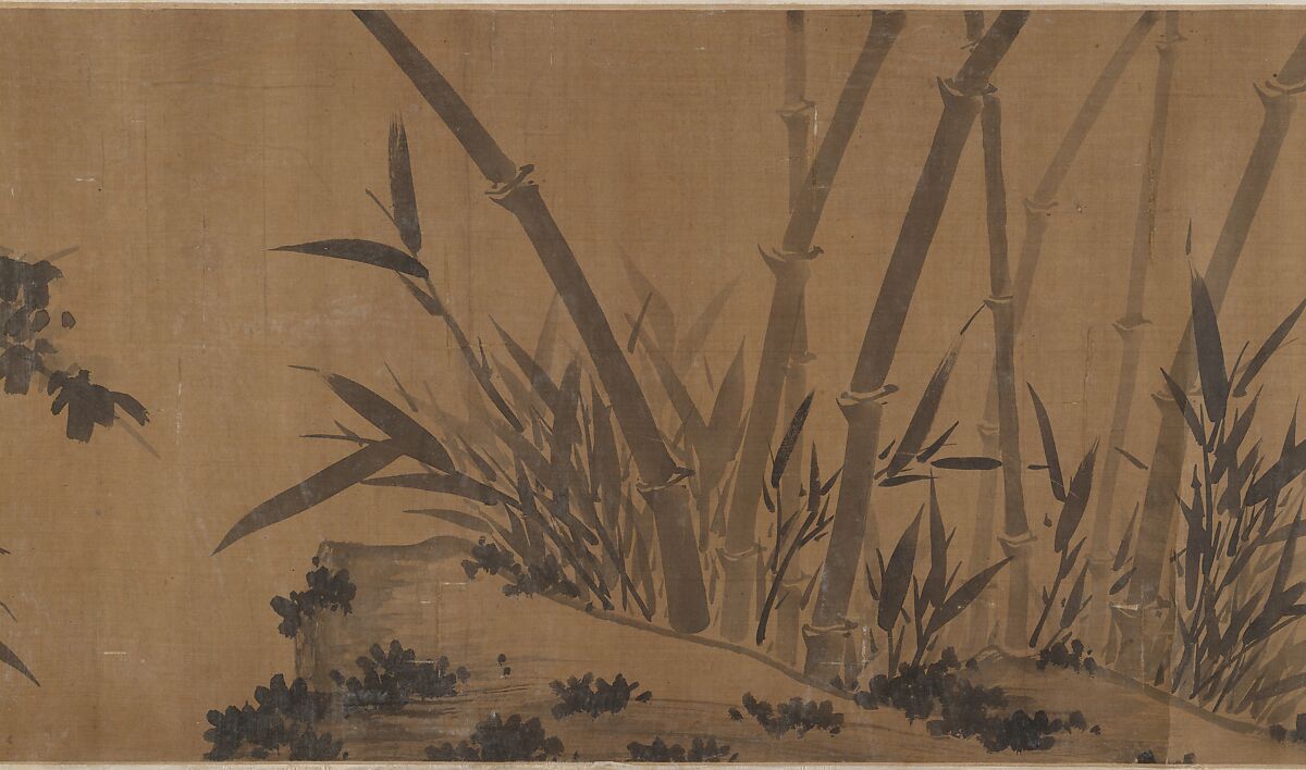 Bamboos, Unidentified artist, Handscroll; ink on silk, China