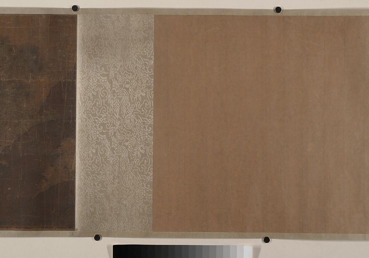 Pavilion with Figures, Unidentified artist Chinese, 10th century (?), Handscroll; ink and color on silk, China