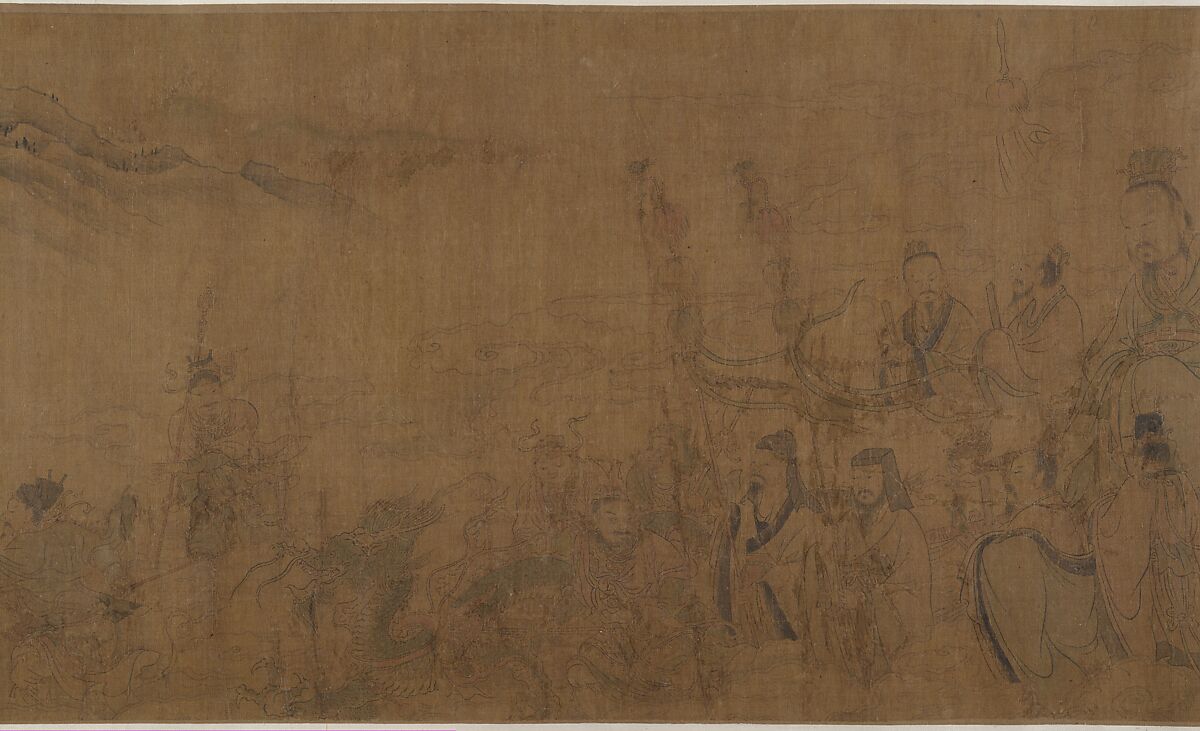 Nine Songs, Unidentified artist Chinese, 15th–16th century, Handscroll; ink and color on silk, China