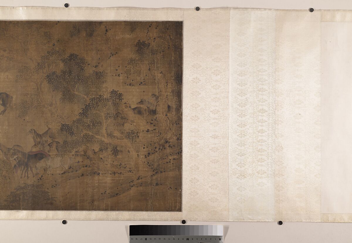 The Hundred Horses, Unidentified artist, Handscroll; ink and color on silk, China
