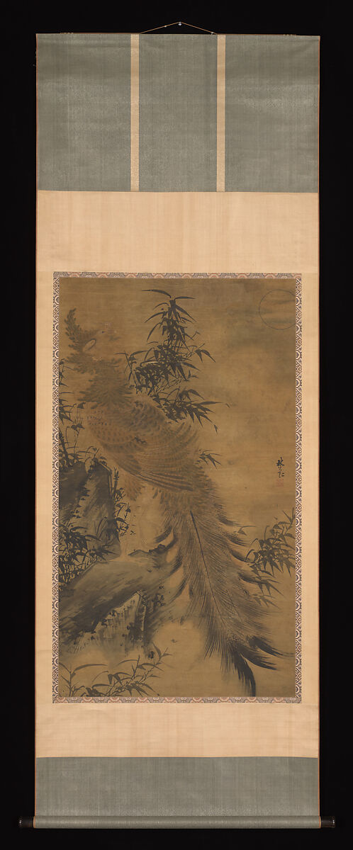 Painting of Fenghuang, Attributed to Lin Liang (Chinese, ca. 1416–1480), Hanging scroll; ink and color on silk, China