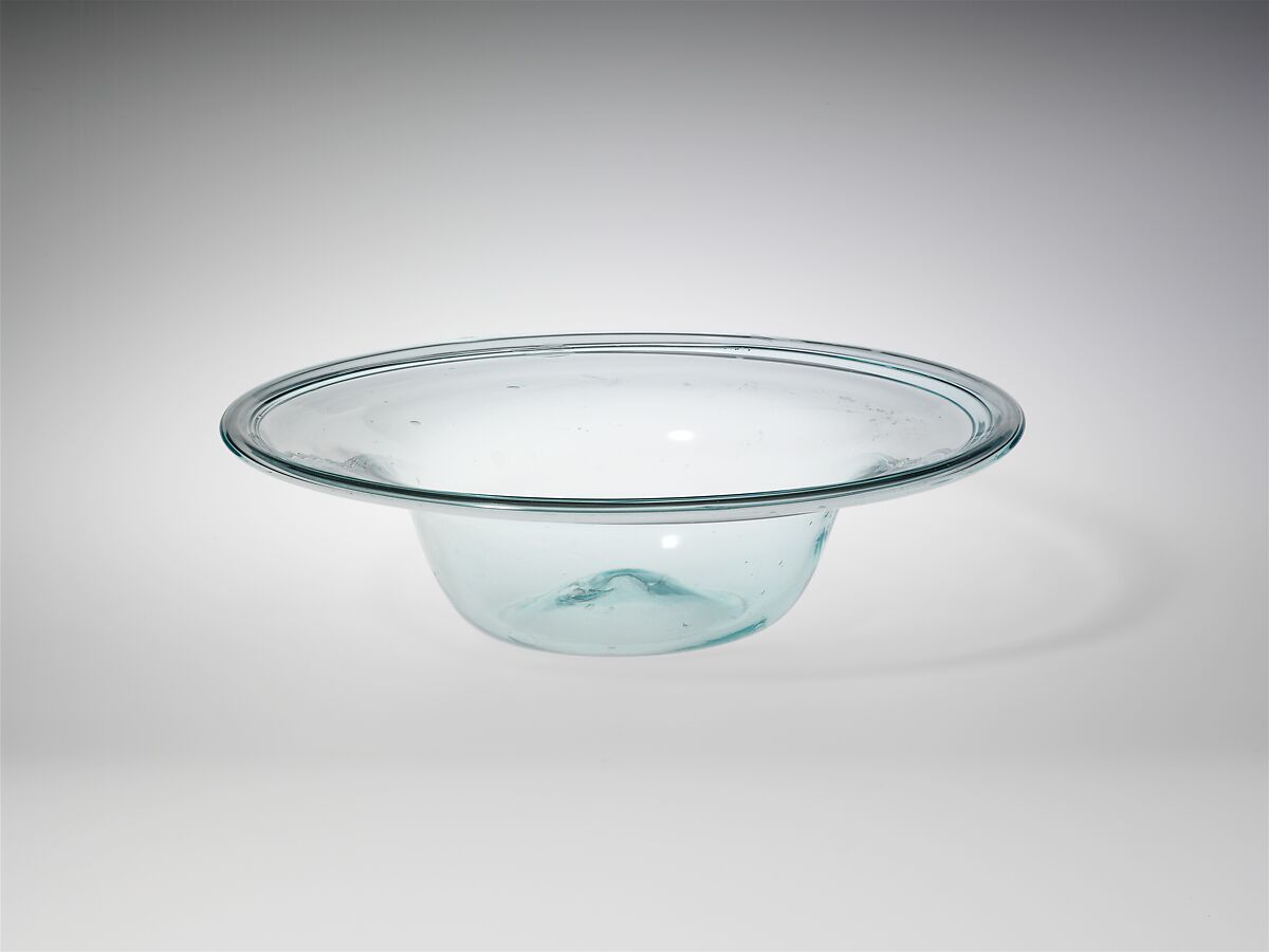 Milk Bowl, Free-blown glass, American 