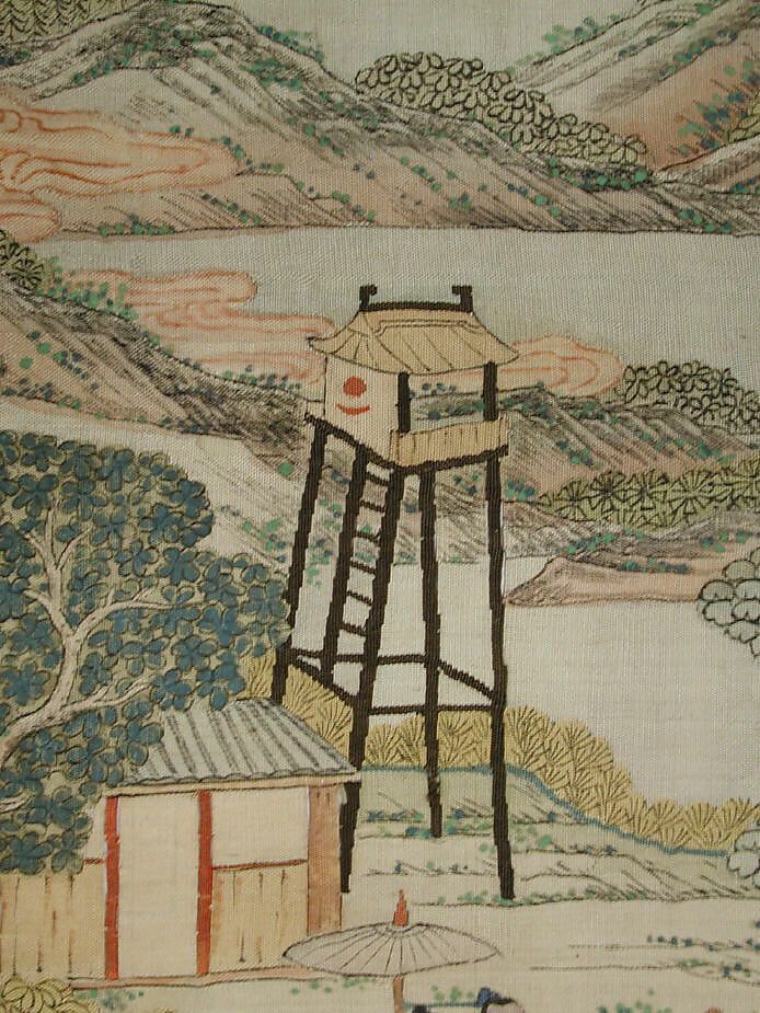 Dragon-boat festival performance, Unidentified artist Chinese, Silk and metal thread tapestry (kesi), China