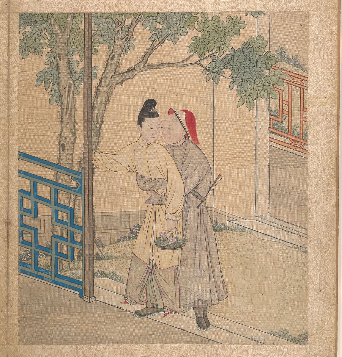 Spring Pictures, Unidentified artist, Album leaf; ink and color on silk, China 