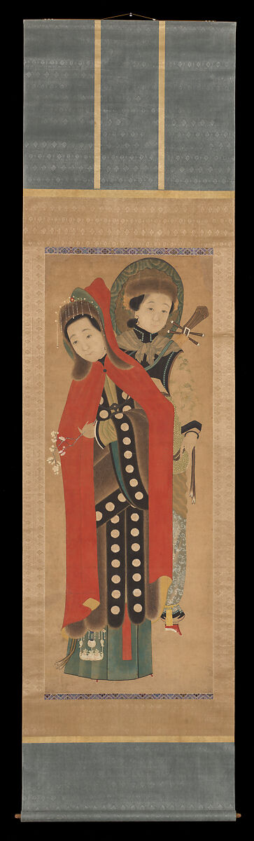 Lady and Attendant, Unidentified artist Chinese, 19th century, Hanging scroll; paint on paper, China