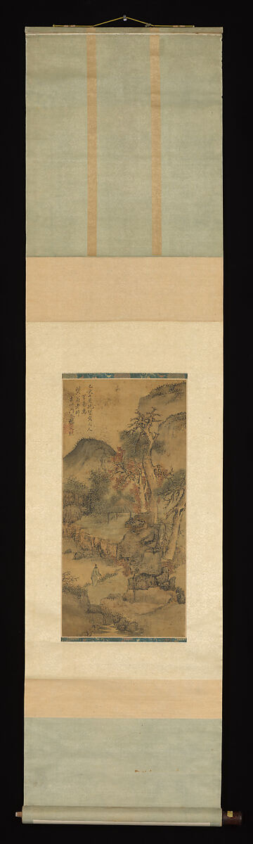 Landscape, Yang Wencong (Chinese, 1597–1645/46), Hanging scroll; ink and color on silk, China