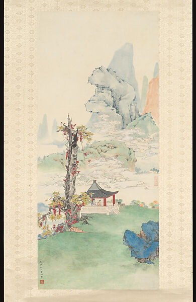 Landscape, Jin Cheng (Chinese, 1878–1926), Hanging scroll; ink and color on paper, China 