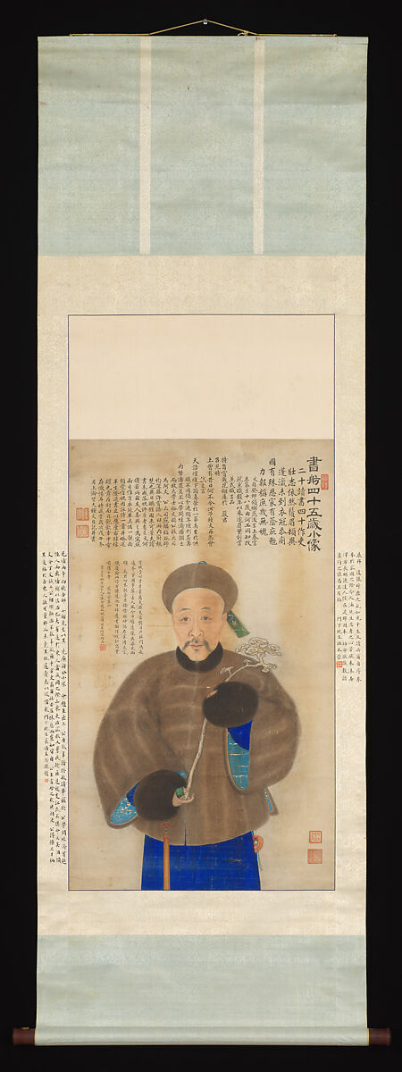Portrait of a Man, Jiang Yun (Chinese, 1847–1919), Hanging scroll; ink and color on paper, China
