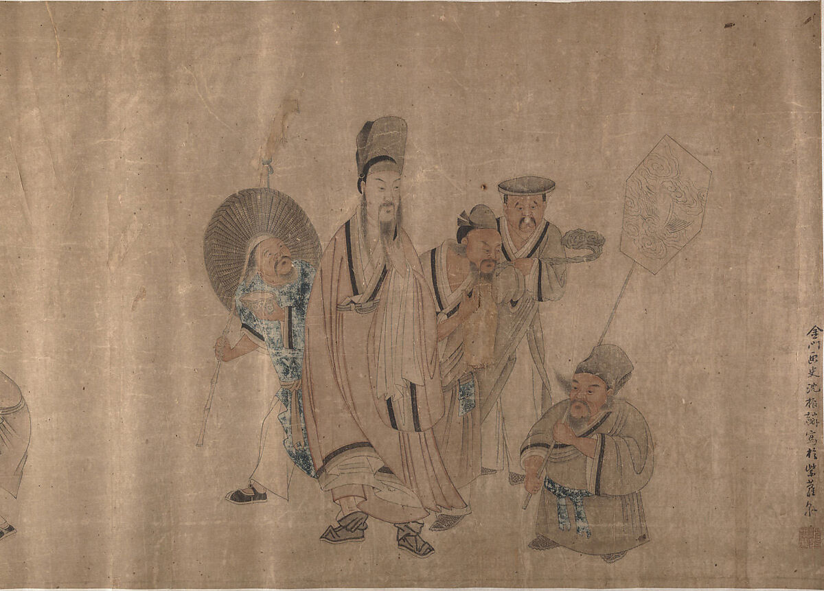 Figure Painting, Shen Zhenlin, Handscroll; ink and color on paper, China 
