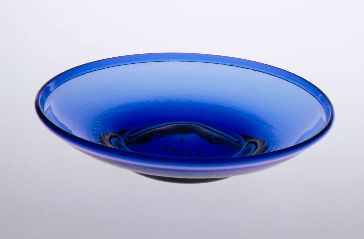 Milk Pan, Free-blown glass, American 