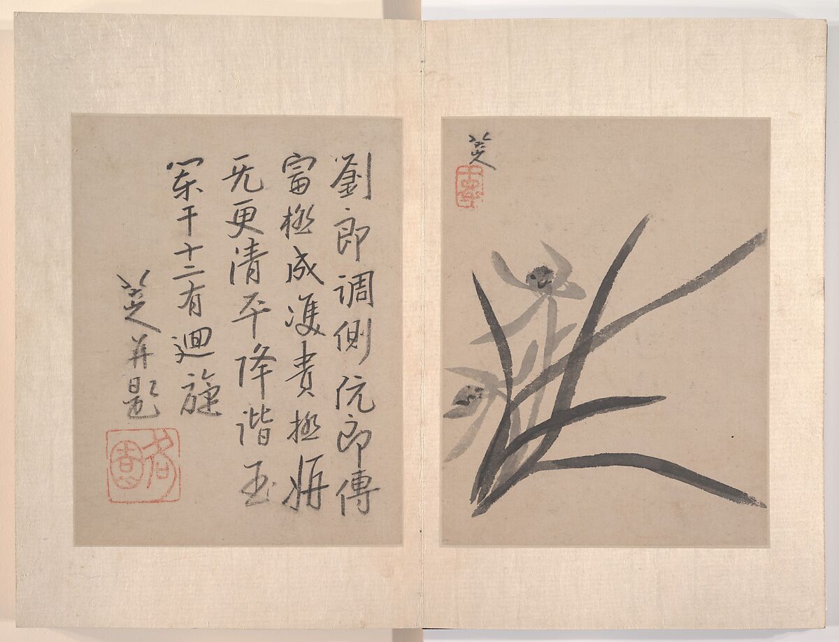 Album of miscellaneous paintings, Attributed to Bada Shanren (Zhu Da) (Chinese, 1626–1705), Album of twelve paintings; ink wash on paper, China