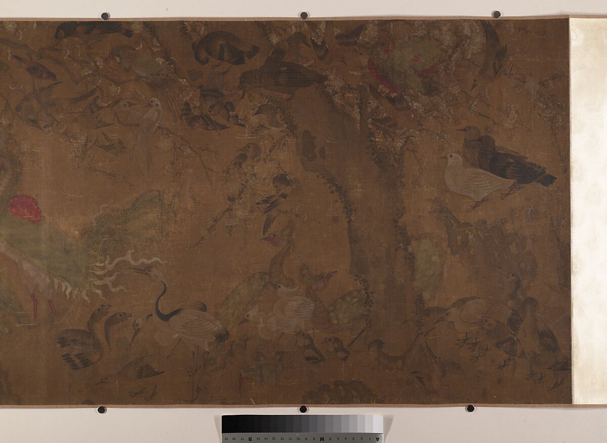 The Hundred Birds, Unidentified artist, Handscroll; color on silk, China