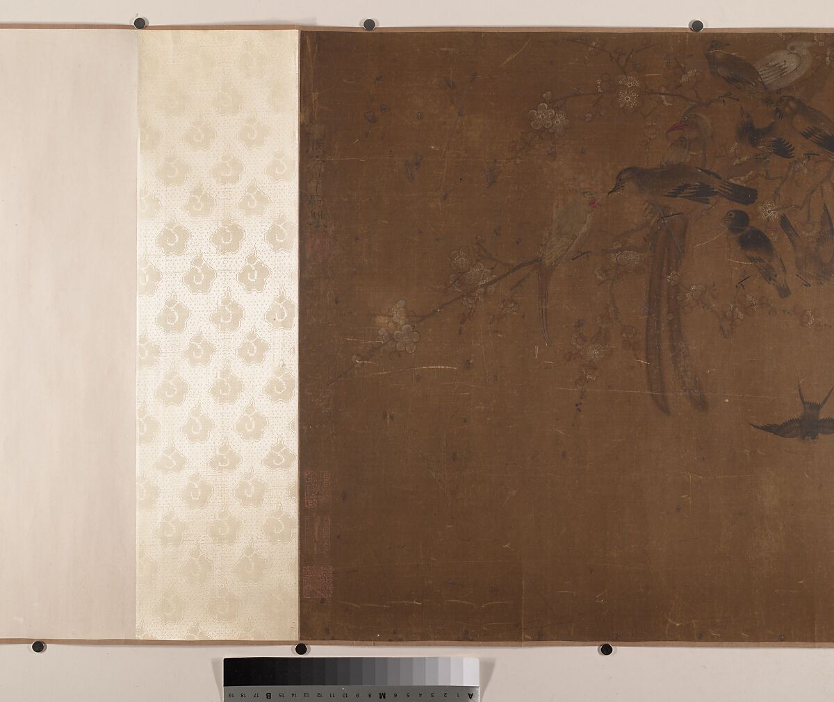 The Hundred Birds, Unidentified artist, Handscroll; color on silk, China
