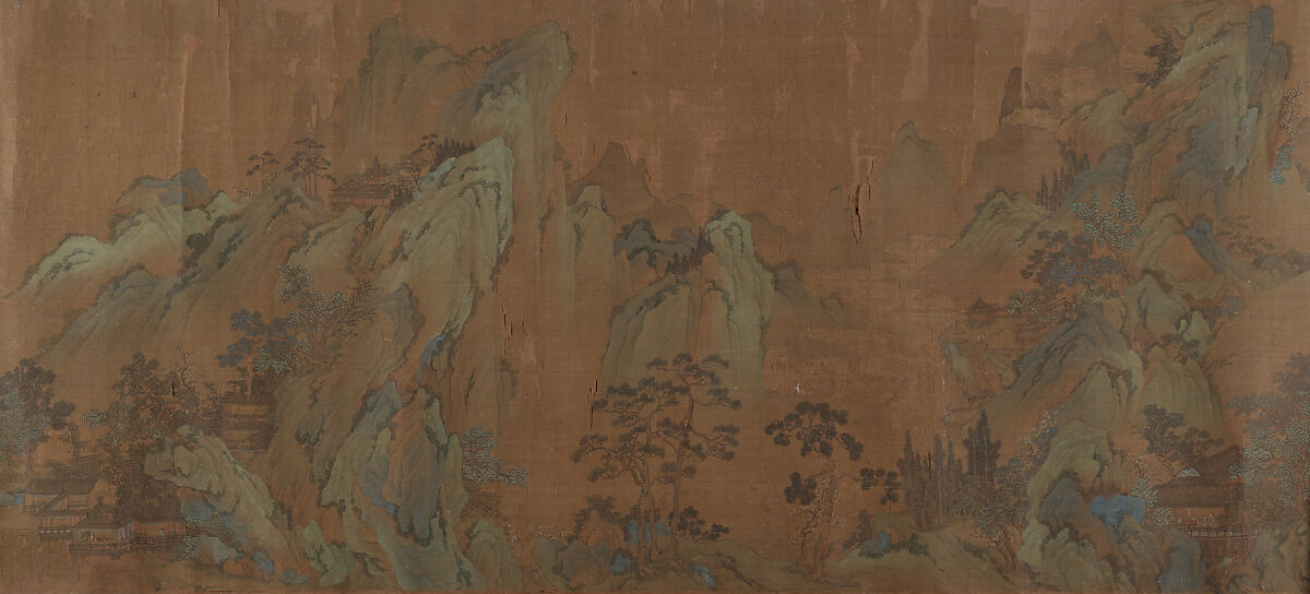 Landscape, Unidentified artist, Handscroll; ink and color on silk, China 