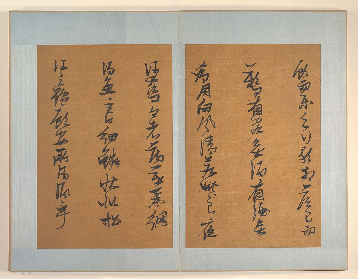 The Red Cliff Ode, by Su Dongpo (1036-1101), Zhang Ruitu (Chinese, 1570–1641), Album of sixteen calligraphies; ink on tan-coated paper, China