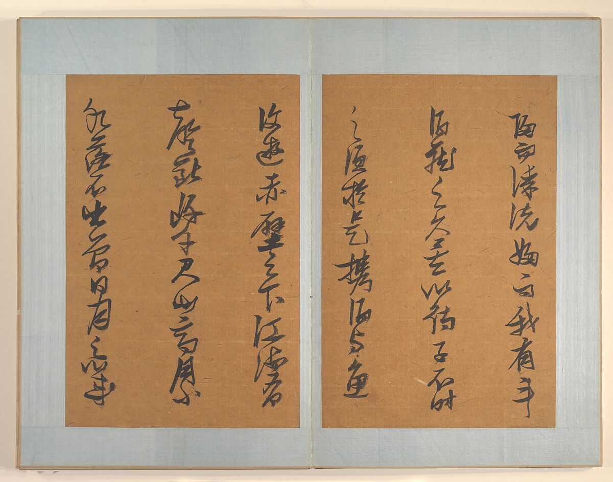 The Red Cliff Ode, by Su Dongpo (1036-1101), Zhang Ruitu (Chinese, 1570–1641), Album of sixteen calligraphies; ink on tan-coated paper, China