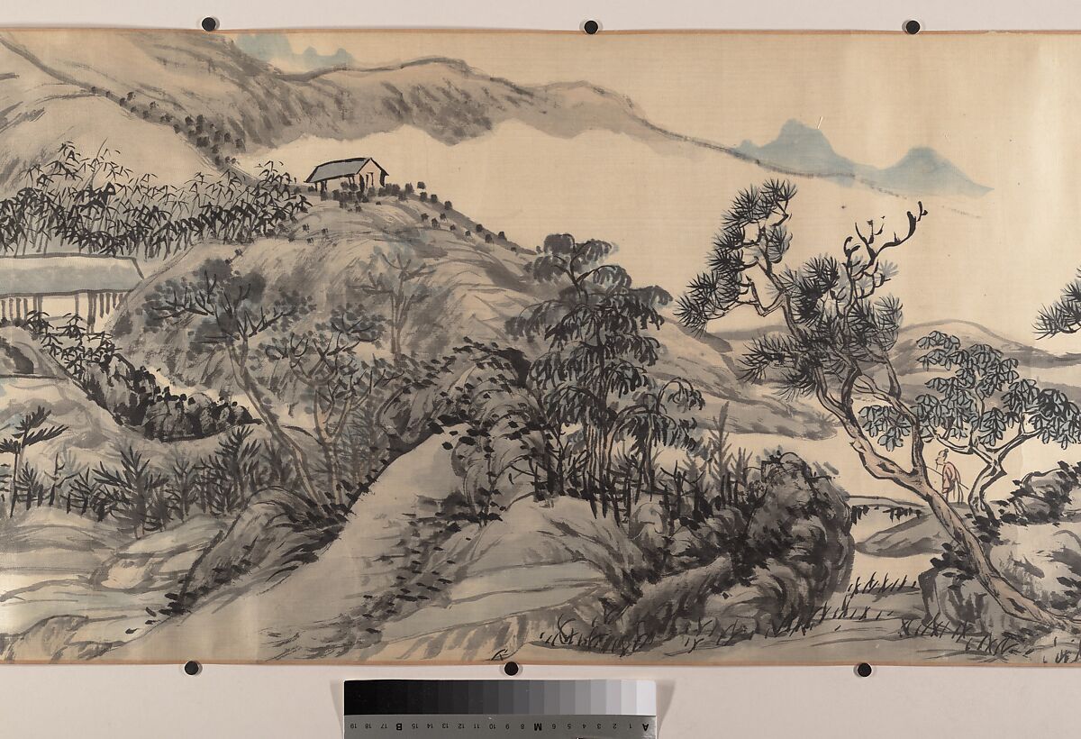 Landscape, Zhang Cining (Chinese, 1743–1818), Handscroll; ink and color on silk, China