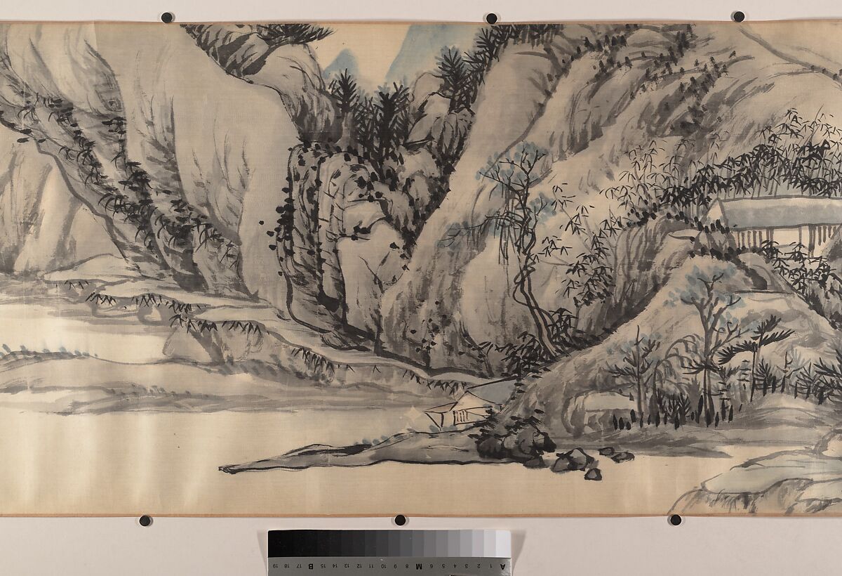 Landscape, Zhang Cining (Chinese, 1743–1818), Handscroll; ink and color on silk, China