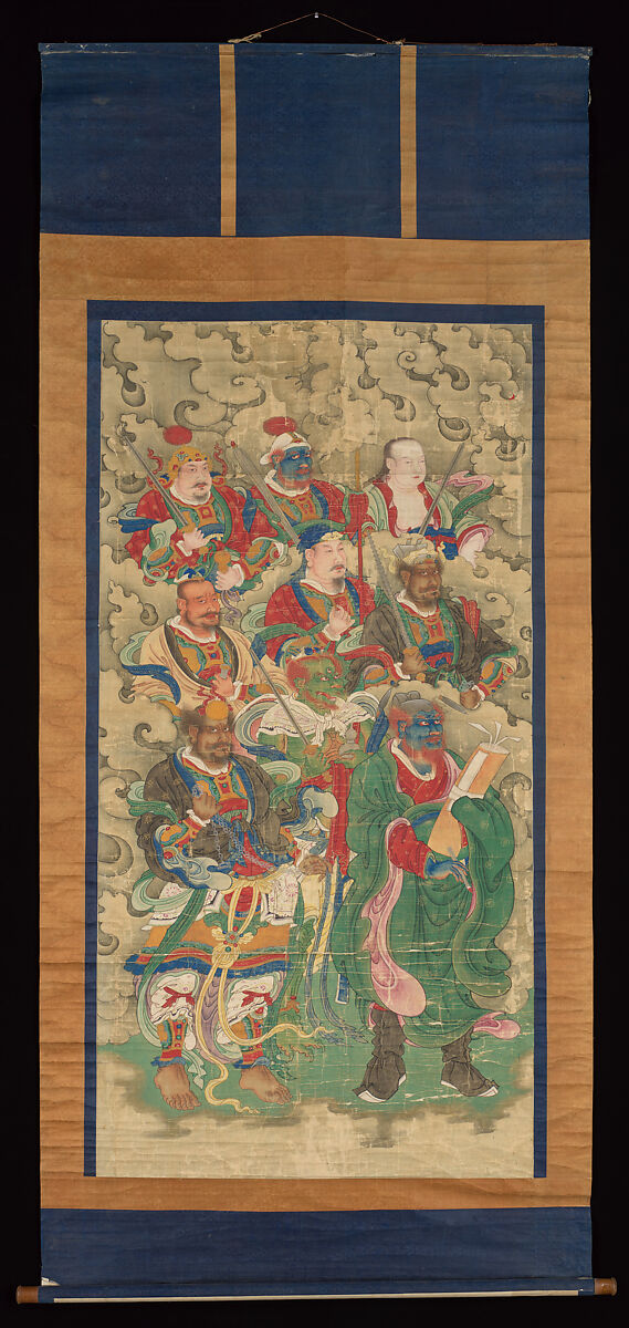 Nine Guardian Kings, Unidentified artist, Hanging scroll; ink and color on paper, China