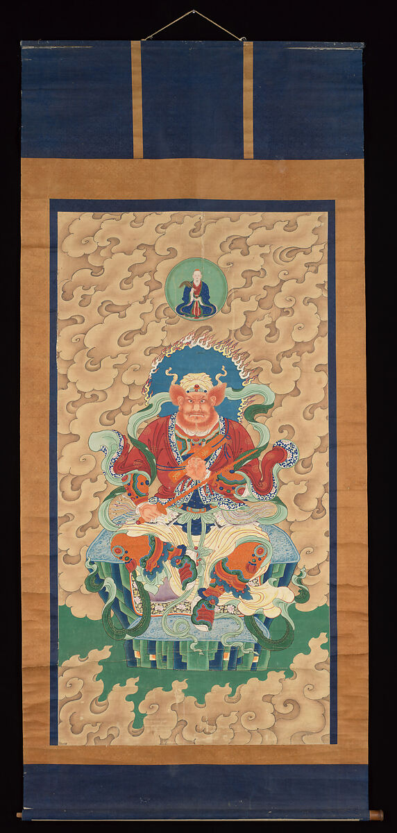 A Guardian King, Unidentified artist, Hanging scroll; color on silk, China