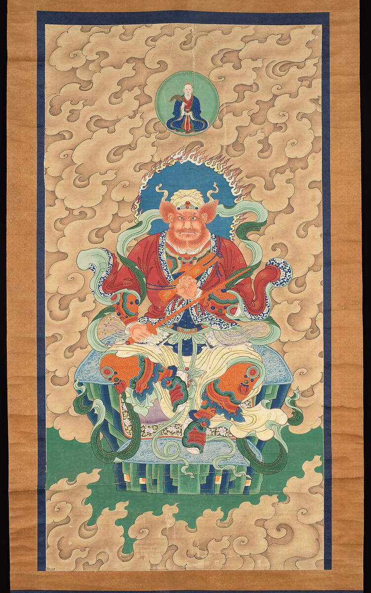 A Guardian King, Unidentified artist, Hanging scroll; color on silk, China 