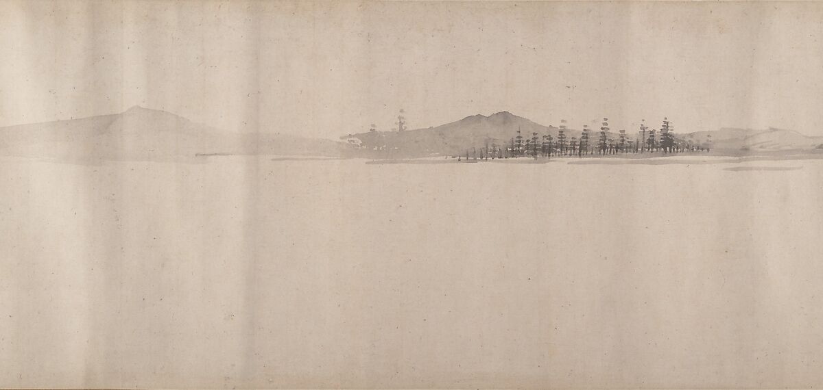 River Scene in Winter, Unidentified artist, Handscroll; ink on paper, China
