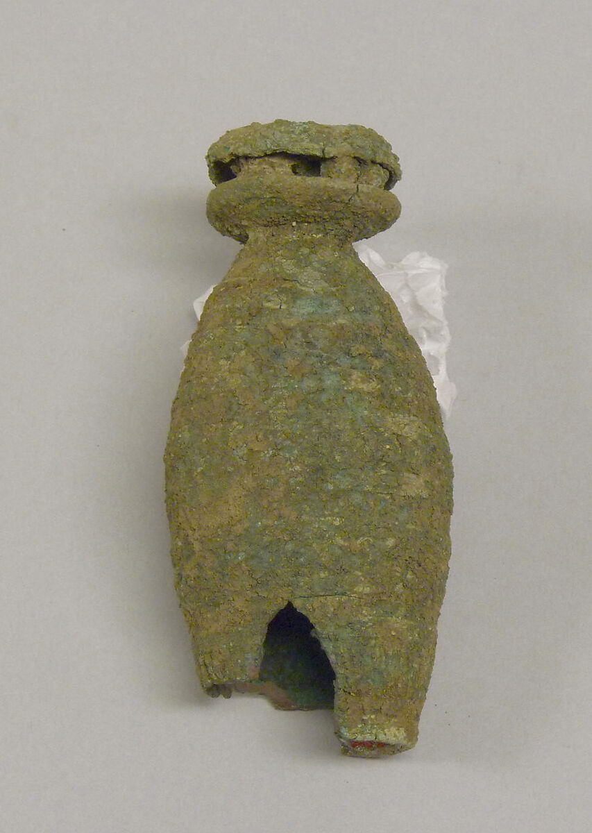 Handle (?) with Pellet Bells, Bronze, Vietnam (North) 