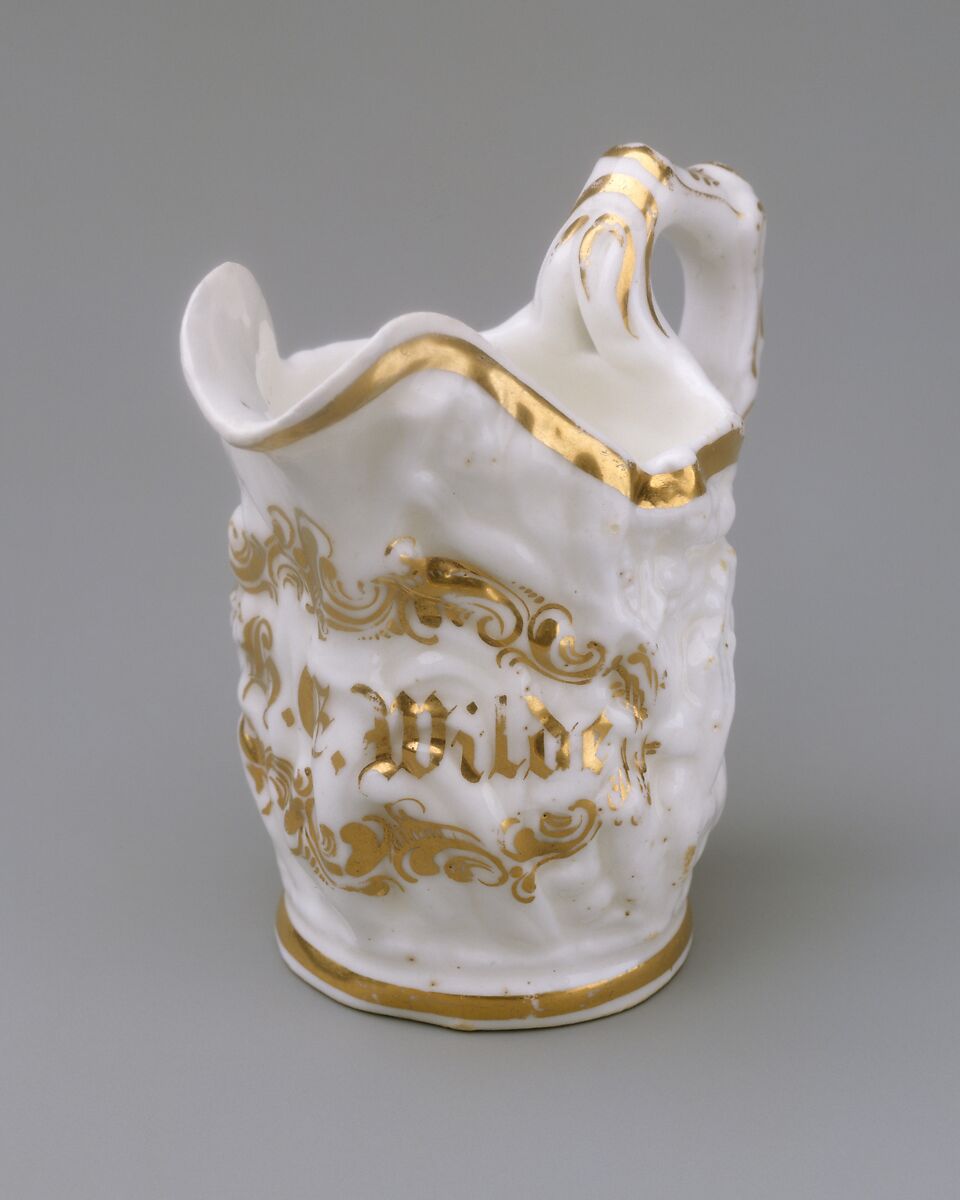 Miniature pitcher, Charles Cartlidge and Company (1848–1856), Porcelain, American 