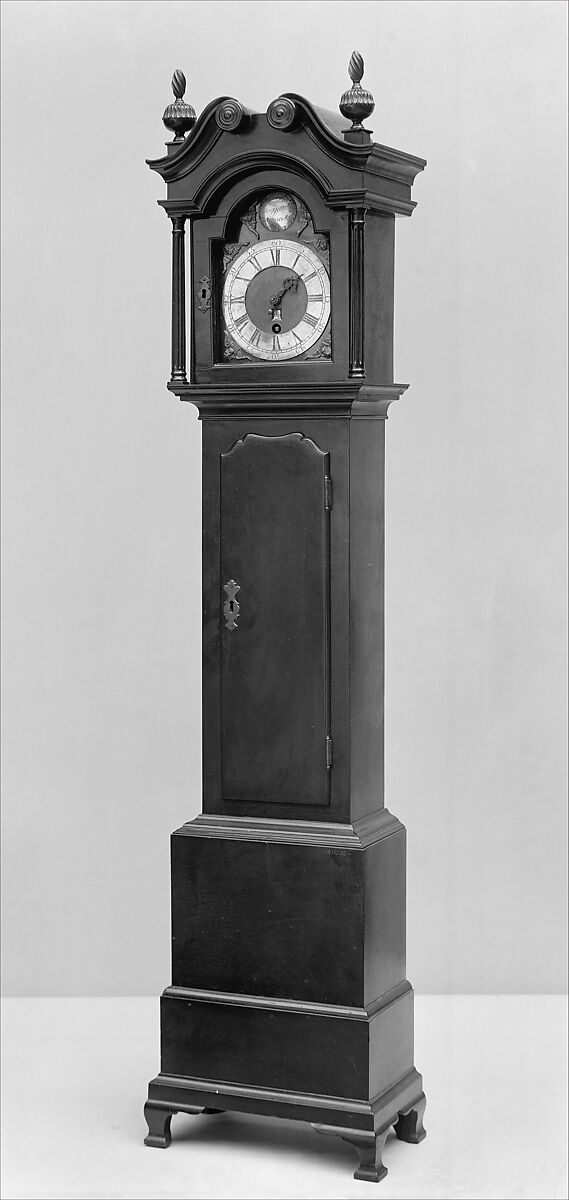Miniature Tall Clock, Thomas Claggett (ca. 1730–1797), Mahogany, white pine, spruce, American