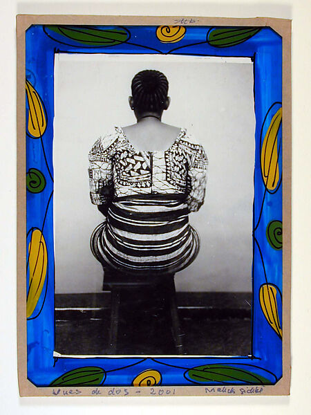 Back Views [Vues de Dos], Malick Sidibé (Malian, Soloba 1936–2016 Bamako), Gelatin silver print in original frame of reverse-painted glass, tape, cardboard, string 