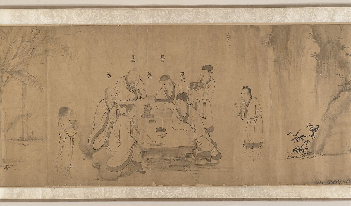 White Lotus Society, Unidentified artist  , 15th century, Handscroll; ink on paper, China