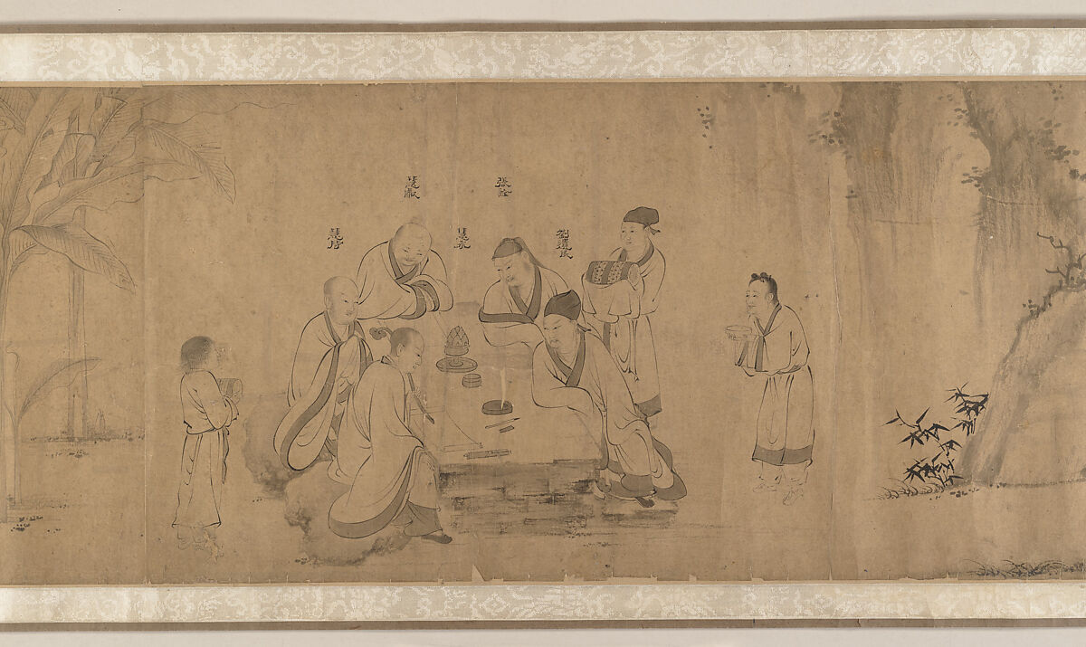 White Lotus Society, Unidentified artist , 15th century, Handscroll; ink on paper, China