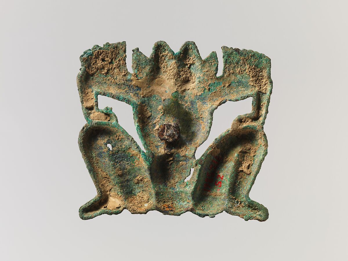 Plaque in the Form of a Demon, Bronze with iron, China