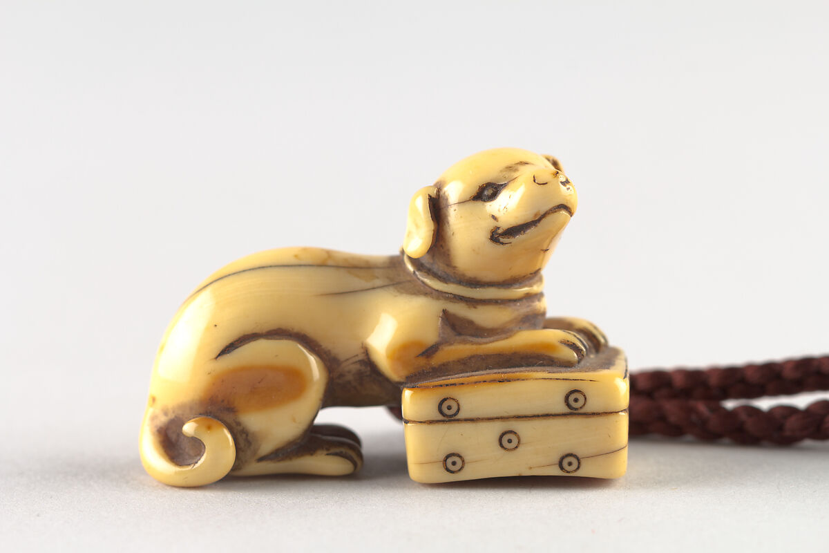 Netsuke in the Shape of a Dog, Ivory, Japan 