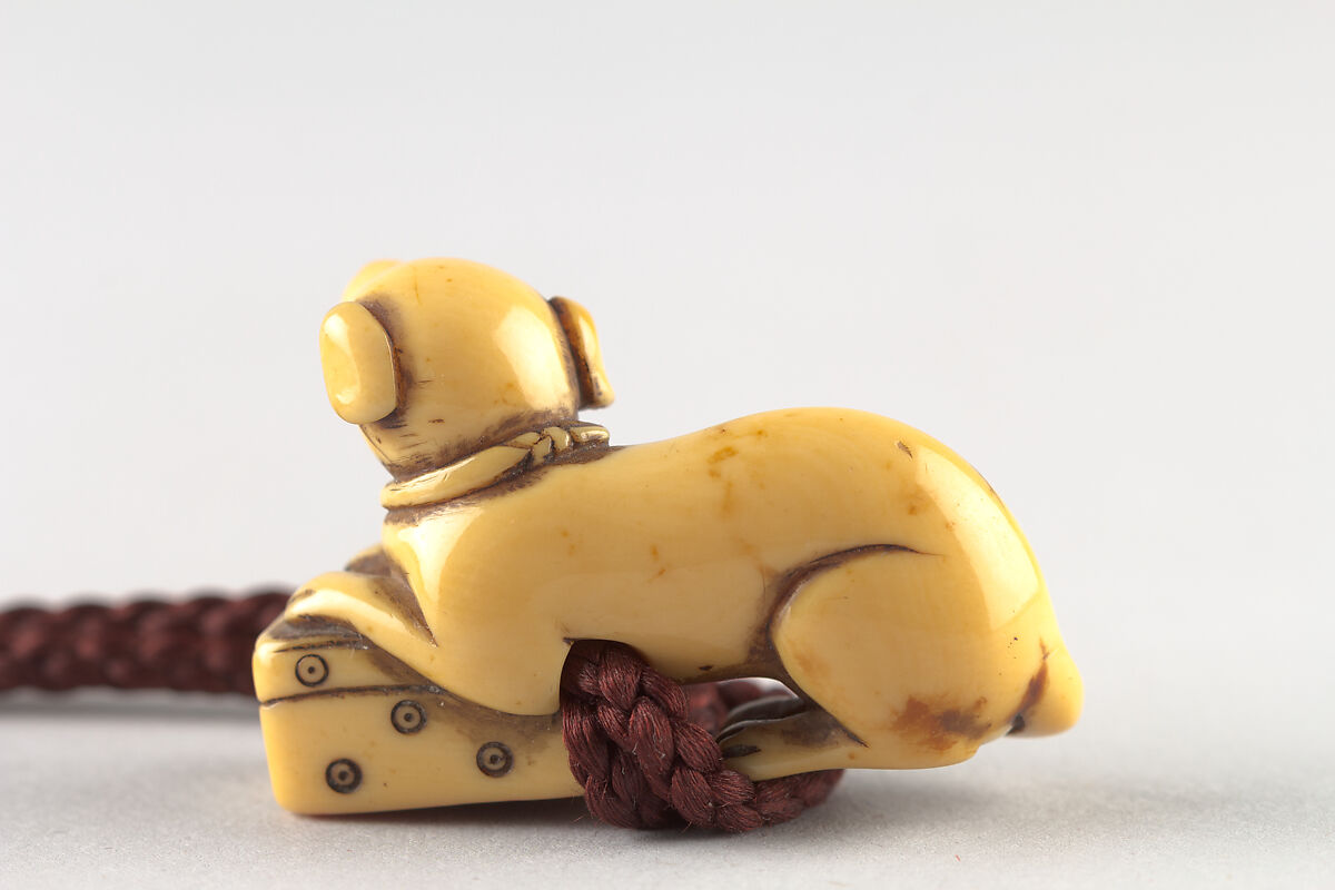 Netsuke in the Shape of a Dog, Ivory, Japan