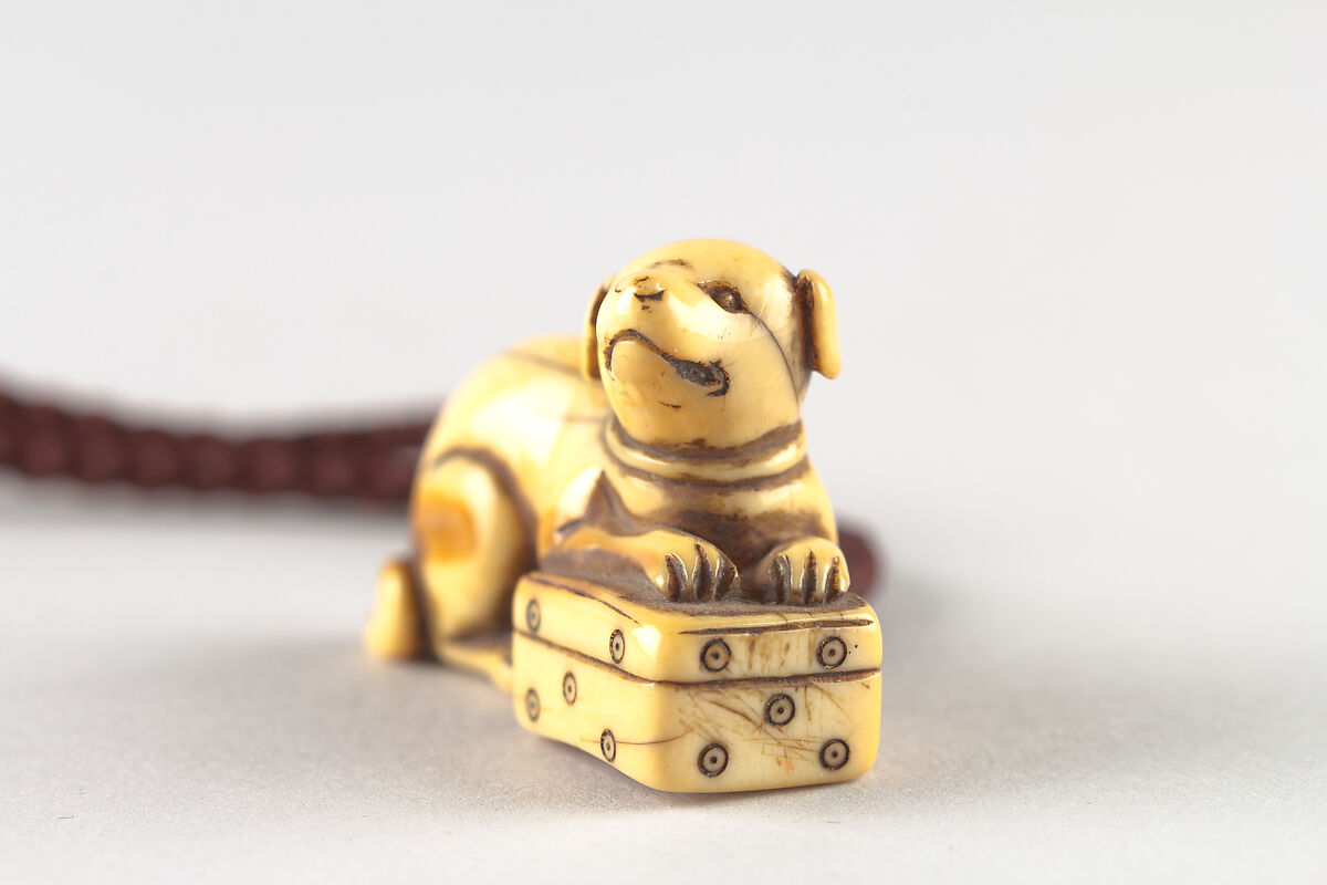 Netsuke in the Shape of a Dog, Ivory, Japan