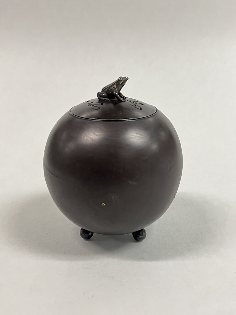 Incense Burner, Bronze inlaid with gold, Japan