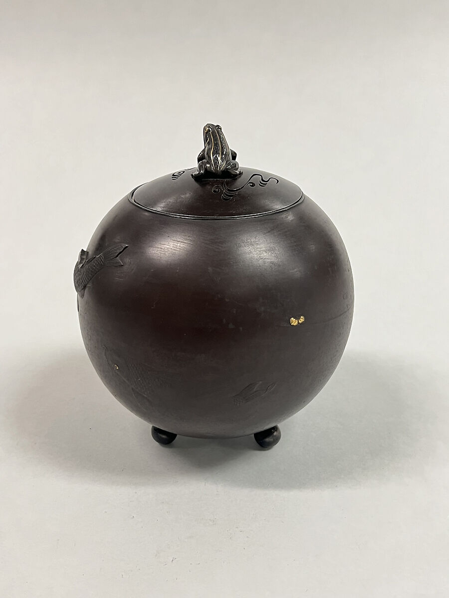 Incense Burner, Bronze inlaid with gold, Japan
