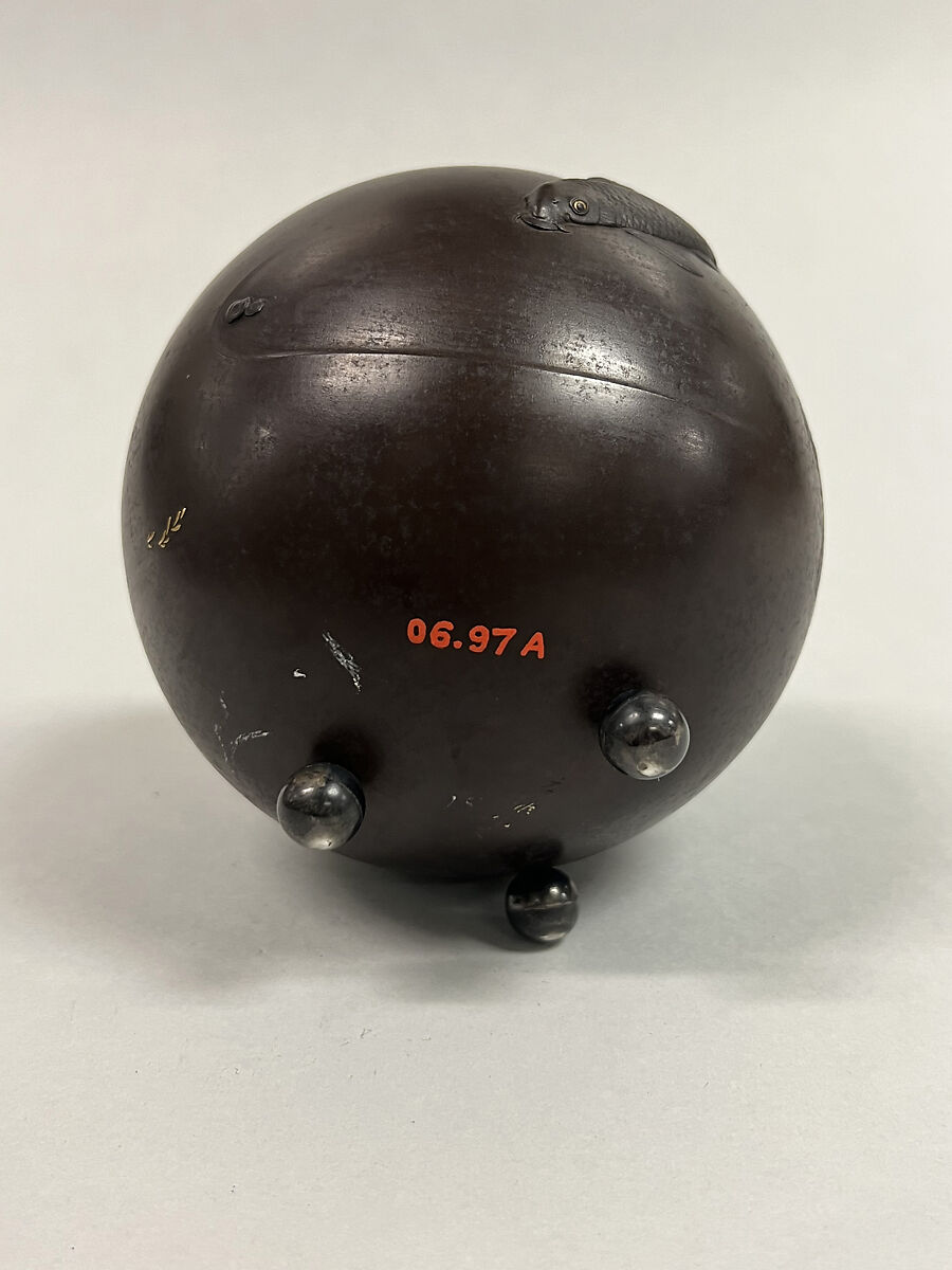 Incense Burner, Bronze inlaid with gold, Japan