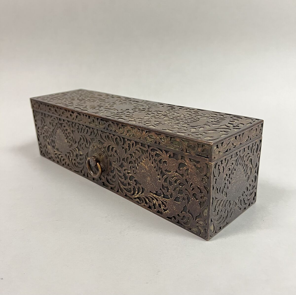 Sutra box, Gilt bronze, Japan