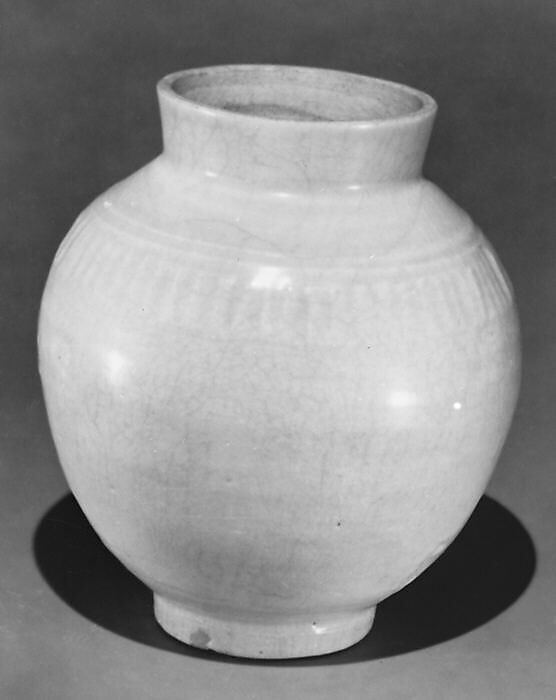 Jar, Porcelain with white glaze (Hizen ware), Japan 