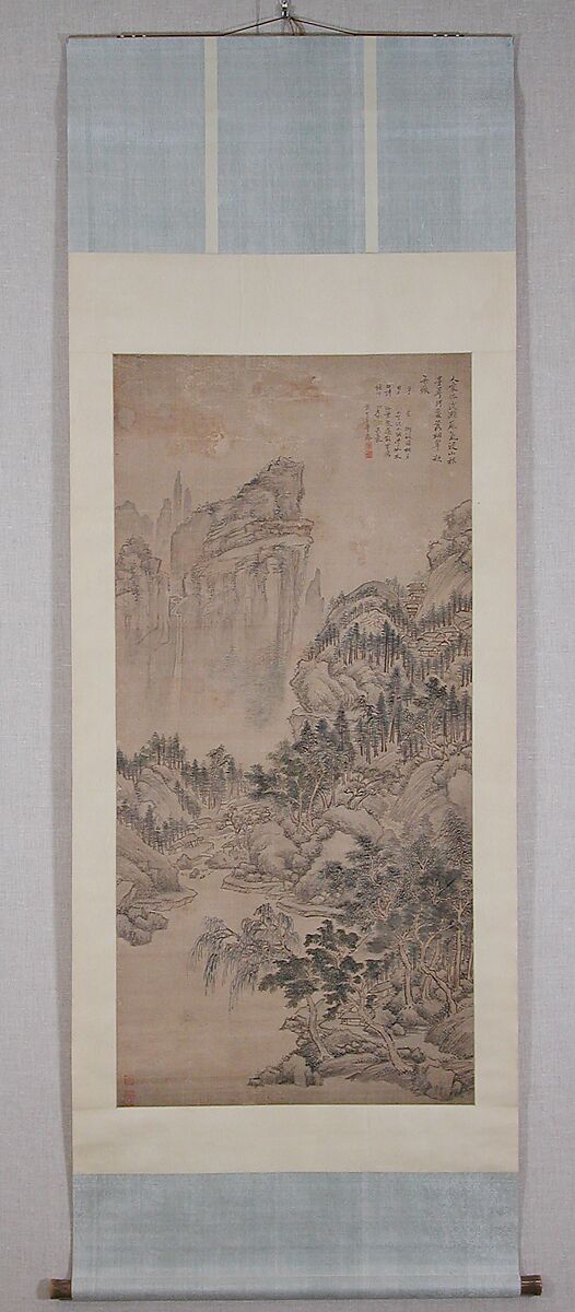 Landscape, Yun Shouping (Chinese, 1633–1690), Hanging scroll; ink and color on silk, China
